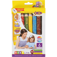 Олівці кольорові ZiBi Baby Line Mini Super Jumbo з точилкою 6 кол. (ZB.2453)