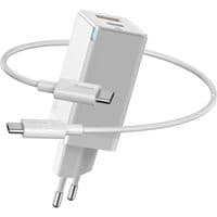 Зарядний пристрій Baseus GaN2 (2USB, 3A) QC3.0 45W White (CCGAN-Q02) + кабель Type-C