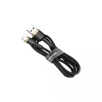 Кабель Baseus Cafule USB-Lightning, 2A, 3м Чорний/Золотий (CALKLF-RV1)