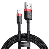 Кабель Baseus Cafule USB-Lightning, 2A, 3м Чорний/Червоний (CALKLF-R91)