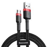 Кабель Baseus Cafule USB-microUSB, 2.4A, 0.5м Чорний/Червоний (CAMKLF-A91)