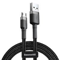 Кабель Baseus Cafule USB-microUSB, 1.5A, 2м чорний/сірий (CAMKLF-CG1)