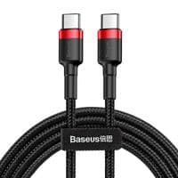 Кабель Baseus Cafule USB Type-C-USB Type-C, PD2.0, 60W, 2м Black/Red (CATKLF-H91)