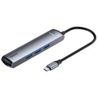 Концентратор USB Type-C Baseus Mechanical Eye 6 in 1 Smart Grey (CAHUB-J0G)