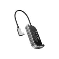 USB-концентратор типу C Baseus, кут згину № 7, багатофункціональний сірий (CAHUB-WJ0G)