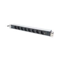 Блок розеток DIGITUS 1U, 8xSchuko, 16A, 250V, вилка Schuko