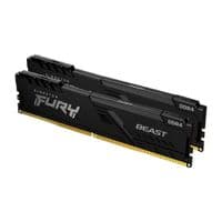 Модуль памяти для компьютера DDR4 16GB (2x8GB) 2666 MHz Fury Beast Black HyperX (KF426C16BBK2/16)
