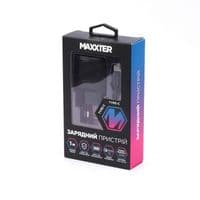Сетевое зарядное устройство Maxxter (2USBх3А) QC3.0 Black (WC-QCPD-CtC-01) + кабель USB Type-C