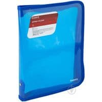 Папка на блискавці Axent об'ємна B5 550 мкм Прозора Синя (1802-22-A)