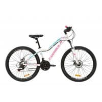 Велосипед Formula 26" MYSTIQUE 1.0 AM DD рама-16" 2020 бело-малиновый с бирюзо (OPS-FR-26-364)