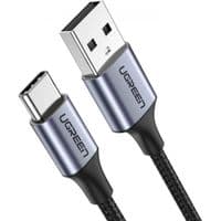 Кабель UGREEN US288 USB - Type-C Cable Aluminum Braid 1.5м (Чорний)