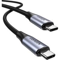 Кабель UGREEN US355 Type-C - Type-C 3.1 Gen2 5A Cable Alum. 1м (Чорний)