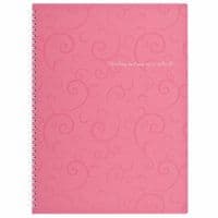 Блокнот Buromax спіральна сторона, А4, 80 листів, бароко, квадратний, рожевий (BM.2446-610)