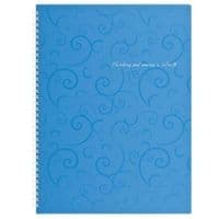 Блокнот Buromax spiral side, А4, 80seets, Barocco, square, blue (BM.2446-614)