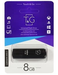Флеш-накопичувач USB 8GB T & G 121 Vega Series Black (TG121-8GBBK)