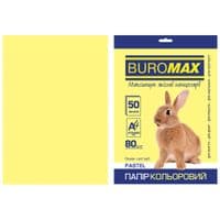 Папір Buromax А4, 80г, PASTEL жовтий, 50sh (BM.2721250-08)