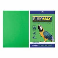 Папір Buromax А4, 80г, ІНТЕНСИВ зелений, 20ш (BM.2721320-04)