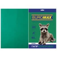 Папір Buromax А4, 80г, ТЕМНО-зелена, 20ш (BM.2721420-04)