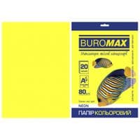 Папір Buromax А4, 80г, НЕОН жовтий, 20ш (BM.2721520-08)