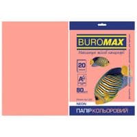 Папір Buromax А4, 80г, НЕОН рожевий, 20ш (BM.2721520-10)