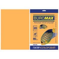 Папір Buromax А4, 80г, NEON orange, 20sh (BM.2721520-11)