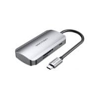 Концентратор Vention USB3.1 Type-C --> USB 3.0x3/SD/TF/PD 100 Вт концентратор 6-в-1 (TNHHB)