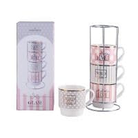 Чашка Limited Edition GLAM/НАБІР/4х345 мл на мет.підст (B248-T2005)