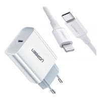 Зарядний пристрій Ugreen CD137 Type-C PD 20W Charger (White) (60450)