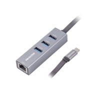 Перехідник Maxxter Type-C to Gigabit Ethernet, 3 Ports USB 3.0 (NECH-3P-02)