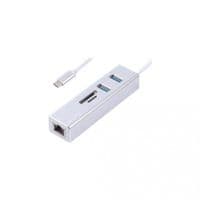 Перемикач Maxxter USB на Gigabit Ethernet, 2 порти USB 3.0 + карта microSD / TF r (NECH-2P-SD-01)