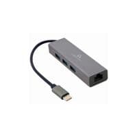Переходник Cablexpert Type-С до Gigabit Ethernet, 3 порти USB 3.1 Gen1 (5 Гбіт/с) (A-CMU3-LAN-01)