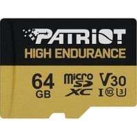Карта памяти microSDHC (UHS-1 U3) Patriot High Endurance 64Gb class 10 V30 (R-95MB/s)