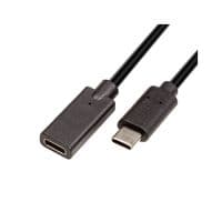Кабель PowerPlant (CA912582) USB Type-C(M)-USB Type-C(F), 3А, 1.5м, Black