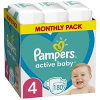 Підгузник Pampers Active Baby Maxi Розмір 4 (9-14 кг), 180 шт. (8006540032725)
