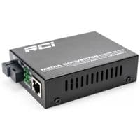 Медіаконвертер RCI 1G, 20 км, SC, RJ45, Tx 1310nm стандартного розміру металевий корпус (RCI502W-GE-20-A)