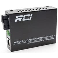 Медіаконвертер RCI 1G, 20 км, SC, RJ45, Tx 1550nm стандартного розміру металевий корпус (RCI502W-GE-20-B)