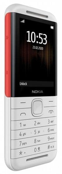 Мобильный телефон Nokia 5310 Dual Sim White/Red; 2.4" (320x240) TN / кнопочный моноблок / Mediatek MT6260A / ОЗУ 8 МБ / 16 МБ встроенной + microSD до 32 ГБ / камера 0.3 Мп / 2G (GSM) / ОС Nokia Series 30+ / 123.7х52.4х13.1 мм, 88.2 г / 1200 мАч / бело-красный
