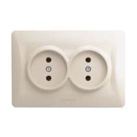 Розетка Videx BINERA 2-а кремова (VF-BNSK2-CR)