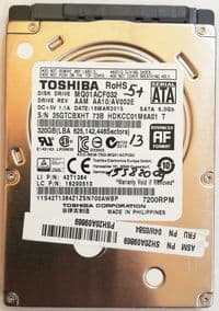 Накопитель HDD 2.5" SATA  320GB Toshiba 7200rpm (MQ01ACF032)