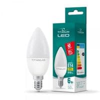 Лампочка TITANUM C37 6W E14 3000K (TLС3706143)