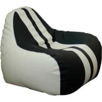 Пуф Примтекс плюс кресло-груша Simba Sport H-2200/D-5 S White-Black (Simba Sport H-2200/D-5 S)