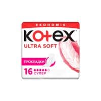 Гигиенические прокладки Kotex Ultra Soft Super 16 шт. (5029053542690)