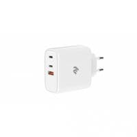 Зарядний пристрій 2E USB-C Wall Charger GaN 65W, white (2E-WC3USB65W-W)