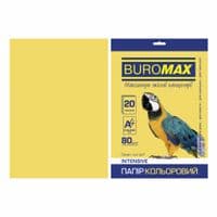 Папір Buromax А4, 80г, INTENSIVE yellow, 20sh (BM.2721320-08)