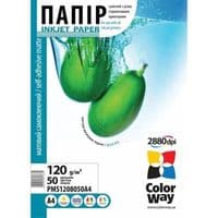 Папір ColorWay A4 120г глянсовий 50л (PMS1208050A4)