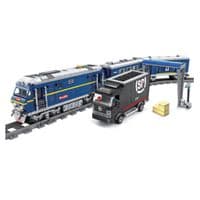 Конструктор ZIPP Toys Потяг DF11 Z з рейками, синій на радіокеруванні (98220)