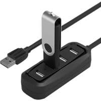 Vention USB-концентратор 4-портовий 2.0 чорний концентратор, 0,15 м (VAS-J43)