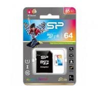 Карта памяти microSDXC (UHS-1 U1) SiliconPower Elite Color 64Gb class 10 A1 V10 (adapter SD)