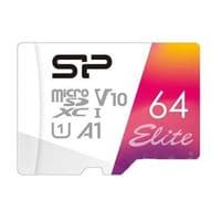 Карта памяти microSDXC (UHS-1 U1) SiliconPower Elite Color 64Gb class 10 A1 V10