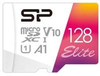 Карта памяти microSDXC (UHS-1 U1) SiliconPower Elite Color 128Gb class 10 A1 V10 (adapter SD)